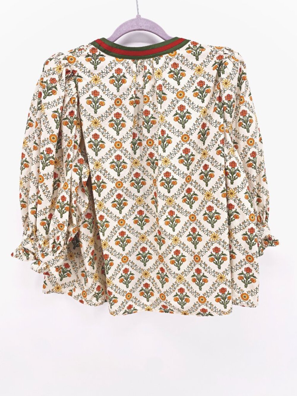 Entro Marigold Pattern Cottagecore Blouse - Picture 5 of 8